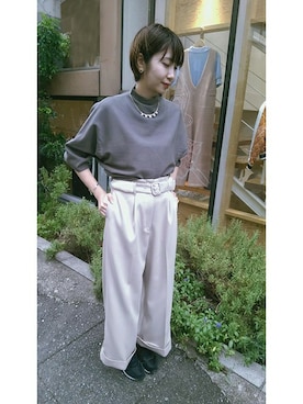 「YEAR FEW OF MY FAVORITE THINGS（イヤーフューオブマイフェイバリットシングス）のアイテム」を使った、アトリエドゥサボンさん（レディース・157cm）の秋コーディネート