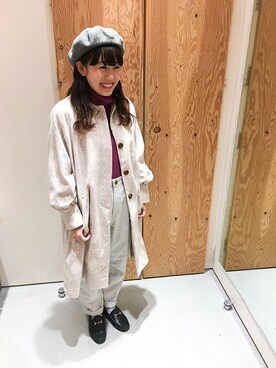 「l'atelier du savon（アトリエドサボン）のアイテム（その他アウター）」を使った、アトリエドゥサボンさん（レディース・157cm）の秋コーディネート