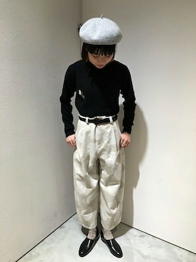 「peu pres（プープレ）のアイテム」を使った、アトリエドゥサボンさん（レディース・157cm）の秋コーディネート