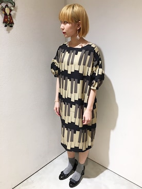 「peu pres（プープレ）のアイテム」を使った、アトリエドゥサボンさん（レディース・157cm）の冬コーディネート