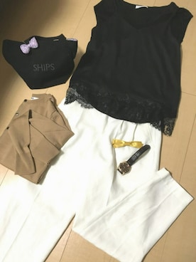 「RIVE DROITE（リヴドロワ）のアイテム（ブーティ）」を使った、moffさん（レディース・157cm）の秋コーディネート