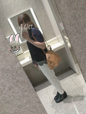 「RIVE DROITE（リヴドロワ）のアイテム（ブーティ）」を使った、moffさん（レディース・157cm）の秋コーディネート