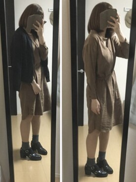 「RIVE DROITE（リヴドロワ）のアイテム（ブーティ）」を使った、moffさん（レディース・157cm）の秋コーディネート