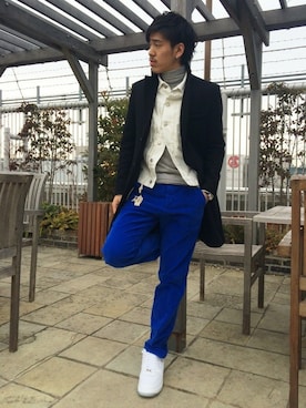 「EDIFICE（エディフィス）のアイテム（デニムジャケット）」を使った、417 by EDIFICE立川店さん（メンズ・173cm）の冬コーディネート