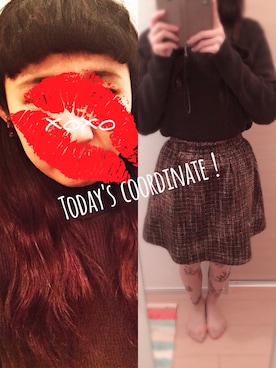 「アイテム（タイツ/ストッキング、ベージュ系）」を使った、sasaki＊さん（レディース・158cm）の冬コーディネート