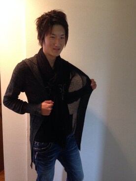「MICHEL KLEIN（ミッシェル・クラン）のアイテム（その他アウター）」を使った、橋爪たいがさん（メンズ・180cm）の夏コーディネート