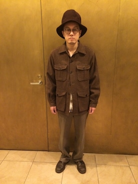 「WOOLRICH（ウールリッチ）のアイテム（その他アウター）」を使った、Mdskさん（メンズ・173cm）の冬コーディネート