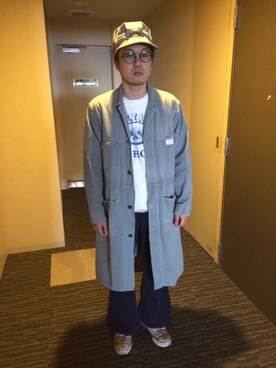 「ショップコート」｜「アイテム（トレンチコート）」を使った、Mdskさん（メンズ・173cm）の春コーディネート