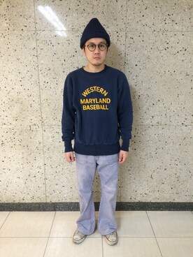 「マリン」｜「アイテム（スウェット）」を使った、Mdskさん（メンズ・173cm）の春コーディネート