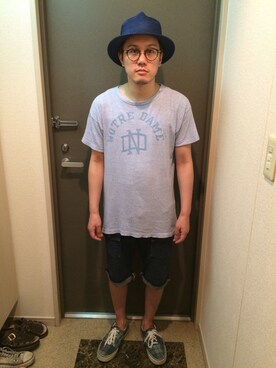 「PENDLETON（ペンドルトン）のアイテム（シューズ）」を使った、Mdskさん（メンズ・173cm）の夏コーディネート