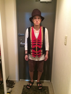 「PENDLETON（ペンドルトン）のアイテム（ベスト）」を使った、Mdskさん（メンズ・173cm）の夏コーディネート