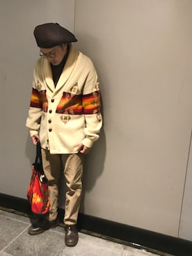「Hexico（ヘキシコ）のアイテム」を使った、Mdskさん（メンズ・173cm）の秋コーディネート