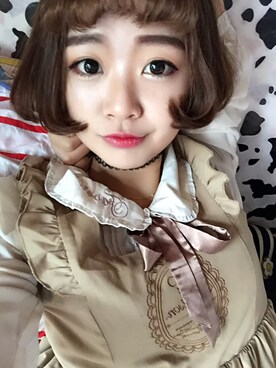 「アイテム（チュニック、ベージュ系）」を使った、大豆Saさん（レディース・165cm）の秋コーディネート