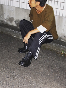 「JOHN MOORE（ジョンムーア）のアイテム」を使った、大貫 裕太さん（メンズ・163cm）の秋コーディネート