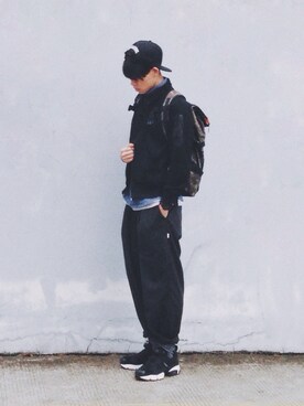 「ROARINGWILDのアイテム（ジャケット/アウター）」を使った、K.Bさん（メンズ・175cm）の春コーディネート