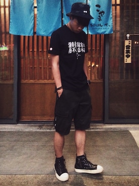 「ROARINGWILDのアイテム（トップス）」を使った、K.Bさん（メンズ・175cm）の秋コーディネート