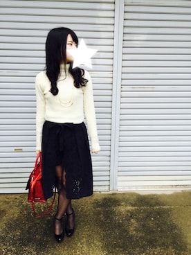 「ちゃけちょけ（チャケチョケ）のアイテム」を使った、yumiさん（レディース・156cm）の冬コーディネート