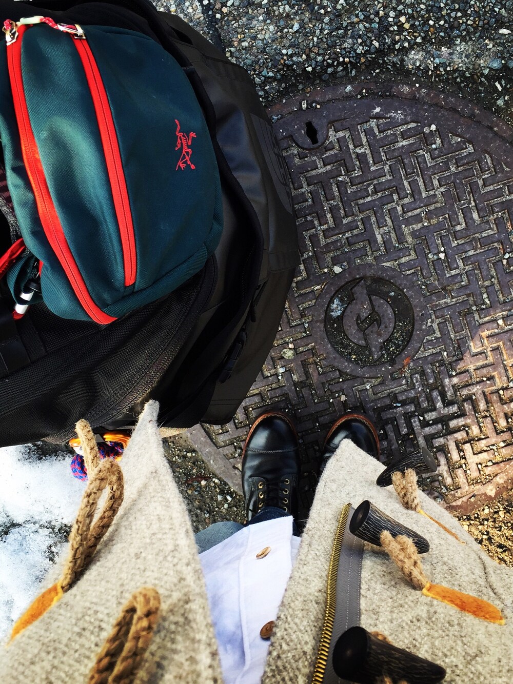 VISVIMのダッフルコートを使ったメンズ人気ファッションコーディネート