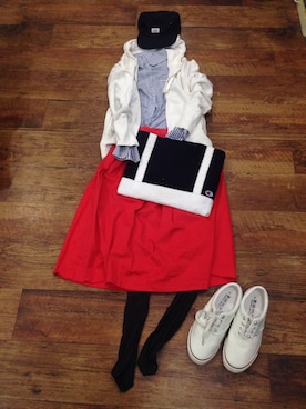 「REMAKE ITEMのアイテム（バッグ）」を使った、asさん（レディース・160cm）の秋コーディネート