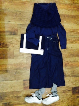 「REMAKE ITEMのアイテム（バッグ）」を使った、asさん（レディース・160cm）の秋コーディネート