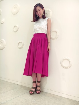 「アイテム（サンダル、グリーン系）」を使った、marinaさん（レディース・168cm）の夏コーディネート