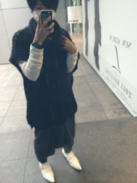 「KMRii（ケムリ）のアイテム（カバーオール）」を使った、しんがいさん（メンズ・165cm）の秋コーディネート