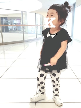 「Birthday（バースデイ）のアイテム（Tシャツ/カットソー、ブラック系）」を使った、がっきーさん（レディース・160cm）の春コーディネート