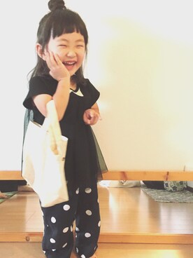 「koreaのアイテム（パンツ、ブラック系）」を使った、がっきーさん（レディース・160cm）の夏コーディネート