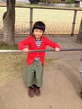 「toridory（トリドリー）のアイテム」を使った、ゆうなぎさん（キッズ・110cm）の秋コーディネート