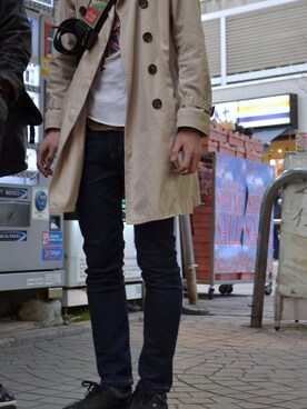 「アイテム（メッセンジャーバッグ、グリーン系）」を使った、ざきさん（メンズ・168cm）の春コーディネート