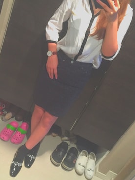 「DIANA」｜「アイテム（腕時計）」を使った、由梨乃さん（レディース・162cm）の春コーディネート