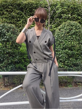 「AULA」｜「アイテム（つなぎ/オールインワン）」を使った、Yukimiさん（レディース・168cm）の春コーディネート