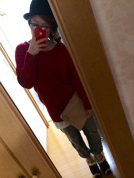 「e.m.（イーエム）のアイテム」を使った、suuunさん（レディース・148cm）の冬コーディネート