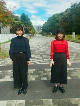 「金子眼鏡（カネコガンキョウ）のKilgore Glasses - Made by Kaneko Optical / ボストン型眼鏡 - 金子眼鏡製（メガネ）」を使った、E=さん（レディース・165cm）の秋コーディネート