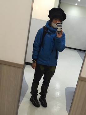 「ARC'TERYX（アークテリクス）のアイテム（その他アウター）」を使った、てんぐさんさん（メンズ・165cm）の冬コーディネート