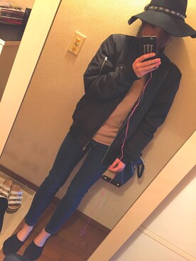 「BILLABONG（ビラボン）のアイテム（ブルゾン）」を使った、poponQさん（レディース・167cm）の冬コーディネート