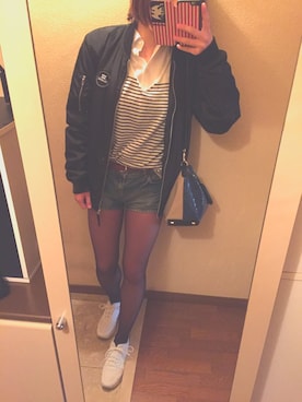 「BILLABONG（ビラボン）のアイテム（ブルゾン）」を使った、poponQさん（レディース・167cm）の春コーディネート