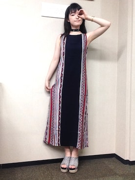 「EGOIST（エゴイスト）のアイテム（ワンピース/ドレス）」を使った、Marinaさん（レディース・168cm）の夏コーディネート