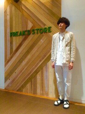「Engineered Garments（エンジニアードガーメンツ）のアイテム（その他）」を使った、H.Murataさん（メンズ・175cm）の春コーディネート