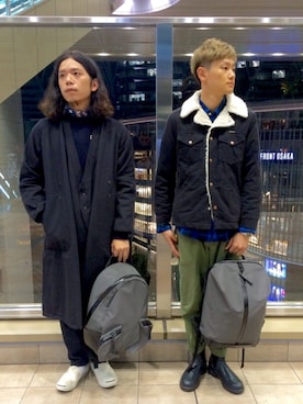 「Wrangler」｜「アイテム（カバーオール）」を使った、H.Murataさん（メンズ・175cm）の秋コーディネート