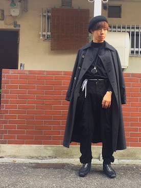 「Y's（ワイズ）のアイテム（チェスターコート）」を使った、<Yudai>さん（メンズ・169cm）の秋コーディネート