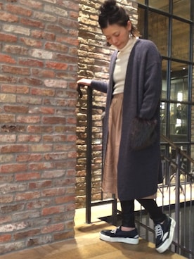 「JULIEN DAVID（ジュリエンデビッド）のアイテム」を使った、mika tamuraさん（レディース・158cm）の秋コーディネート