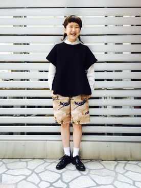 「Scye（サイ）のアイテム（スウェット）」を使った、あさやま ふうこさん（レディース・158cm）の春コーディネート