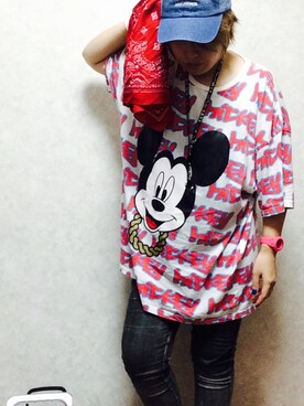 「アイテム（アナログ腕時計、ピンク系）」を使った、taguさん（レディース・162cm）の夏コーディネート