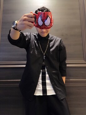 「ZARA MANのアイテム（フォーマルスーツ/小物、ブラック系）」を使った、LilYangさん（メンズ・179cm）の秋コーディネート