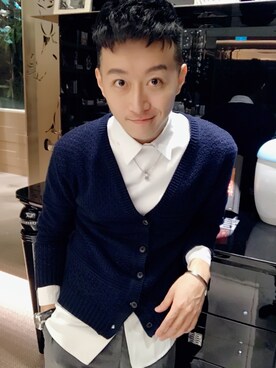 「ZARA MANのアイテム（トップス、ホワイト系）」を使った、LilYangさん（メンズ・179cm）の秋コーディネート