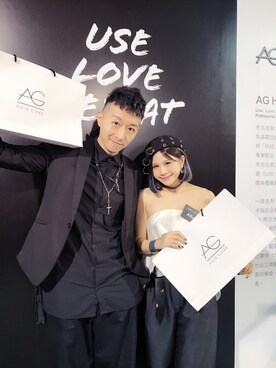 「AG（エージー）のアイテム（フォーマルスーツ/小物、ブラック系）」を使った、LilYangさん（メンズ・179cm）の秋コーディネート