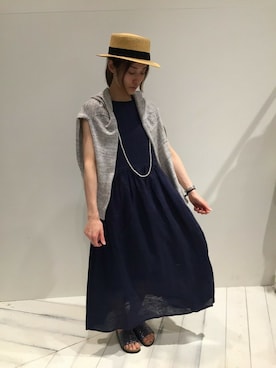 「collex（コレックス）のアイテム（帽子）」を使った、takaさん（レディース・160cm）の春コーディネート