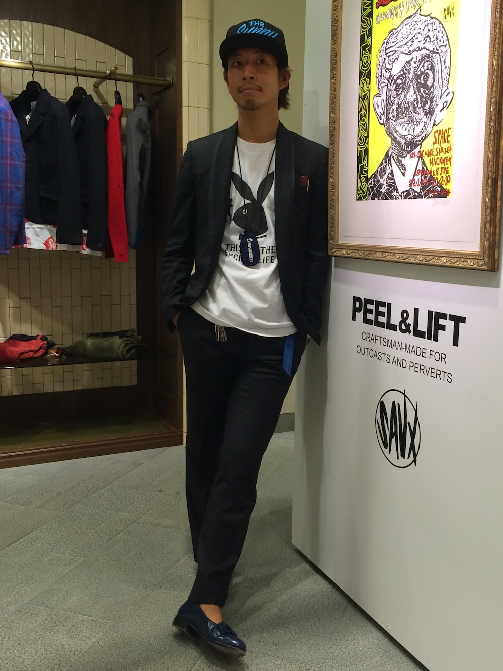 「Sunny c sider、unitedarrows、unitedarrowsandsons、best wishes、WAVE WARRIORS、patagonia、UNUSED、Chrome Hearts」｜「BEST WISHESのアイテム（Tシャツ/カットソー、ホワイト系）」を使った、takeo yoshidaさん（メンズ・173cm）の秋コーディネートの1枚目の写真