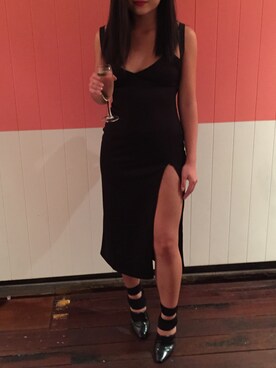 「Alexander Wang」｜「アイテム（ドレス）」を使った、M A G G I Eさん（レディース・163cm）の春コーディネート